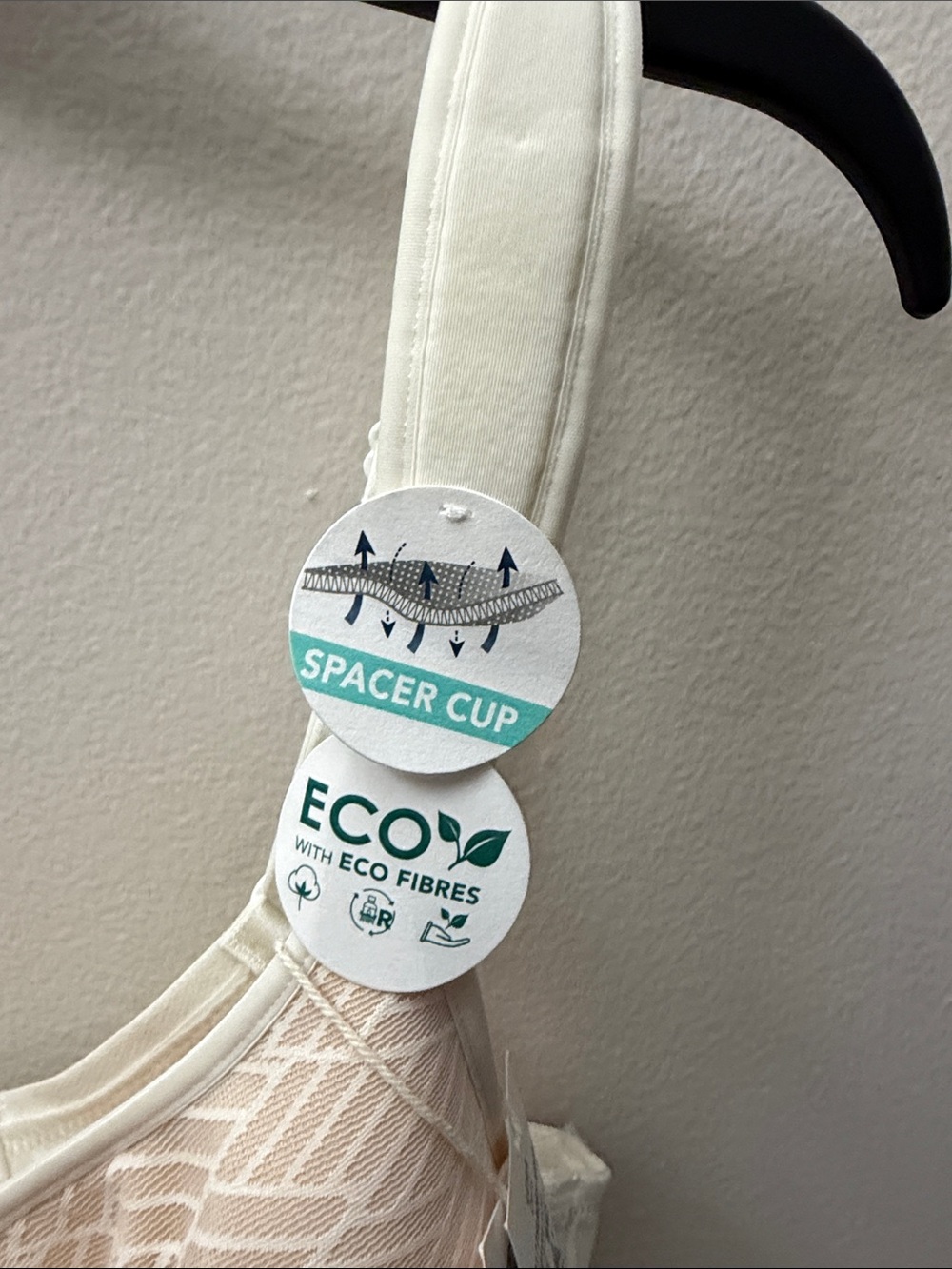 Eco-Friendly Spacer Cup Bra in Ivory Cream - Smooth Support - Picture 9 of 13